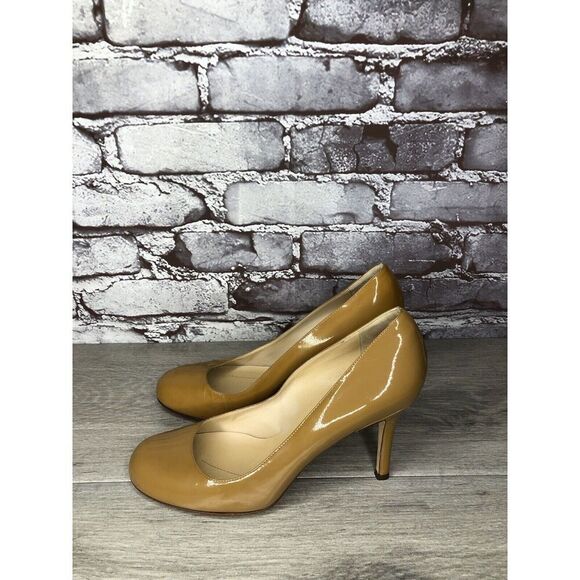 Kate Spade Camel Patent Leather Pump Dress High Heels Women’s Sz 7.5B US/38EU - Picture 2 of 16